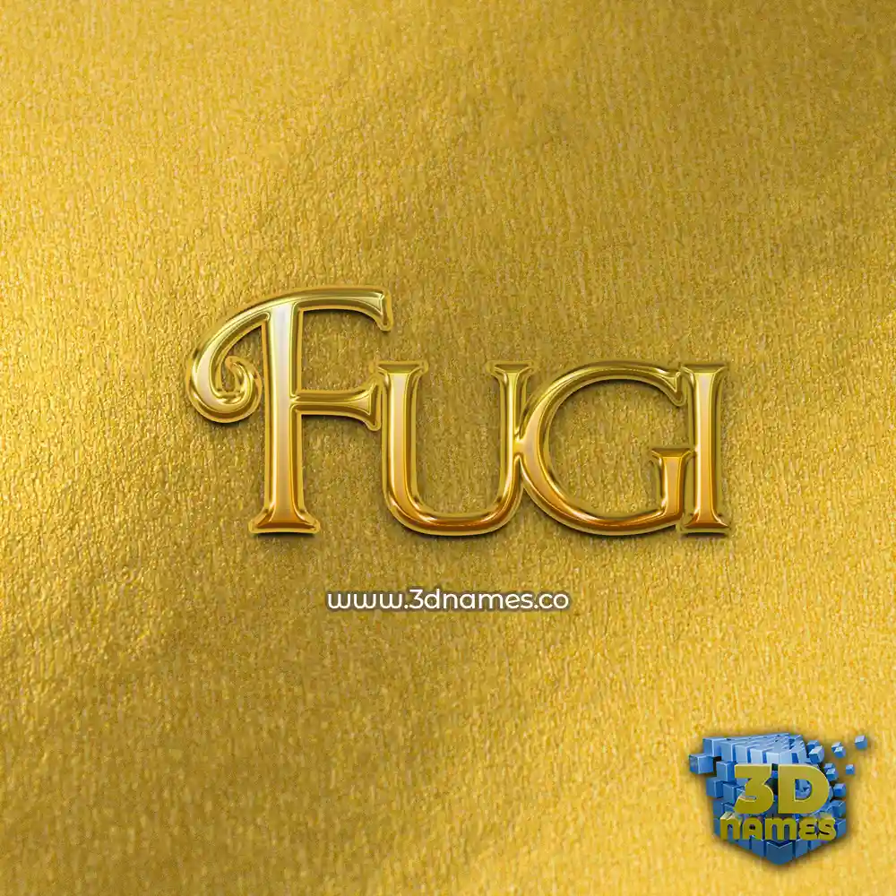 fugi in All Gold style - 3D name wallpaper