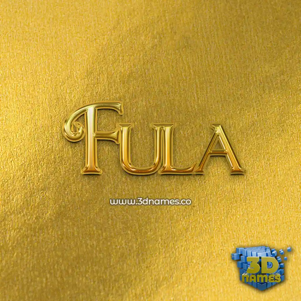fula in All Gold style - 3D name wallpaper