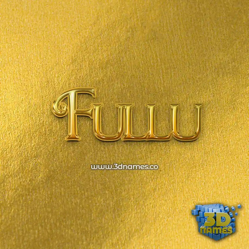 fullu in All Gold style - 3D name wallpaper
