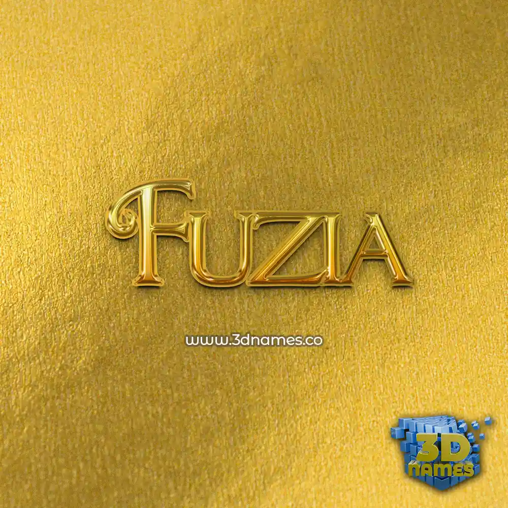 fuzia in All Gold style - 3D name wallpaper