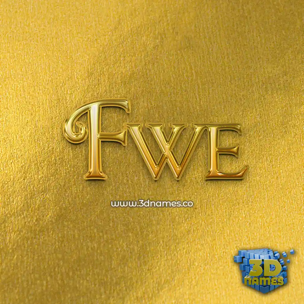 fwe in All Gold style - 3D name wallpaper