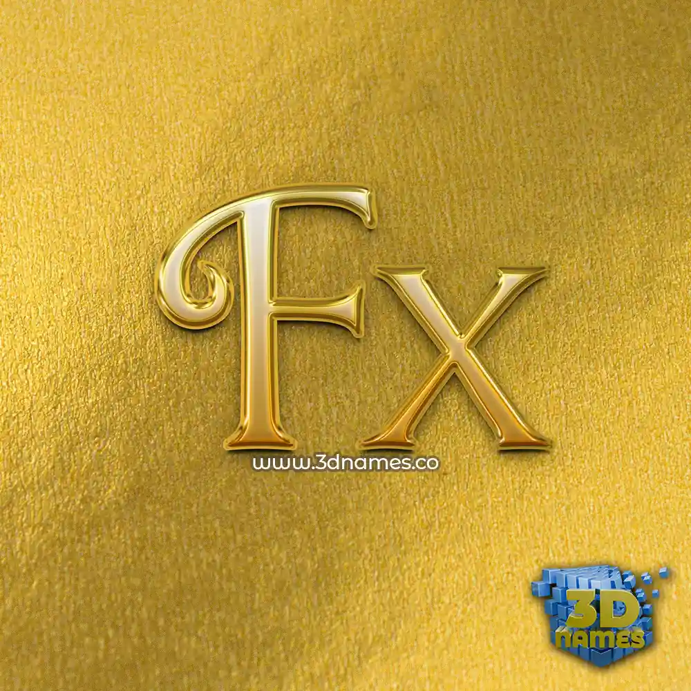 fx in All Gold style - 3D name wallpaper
