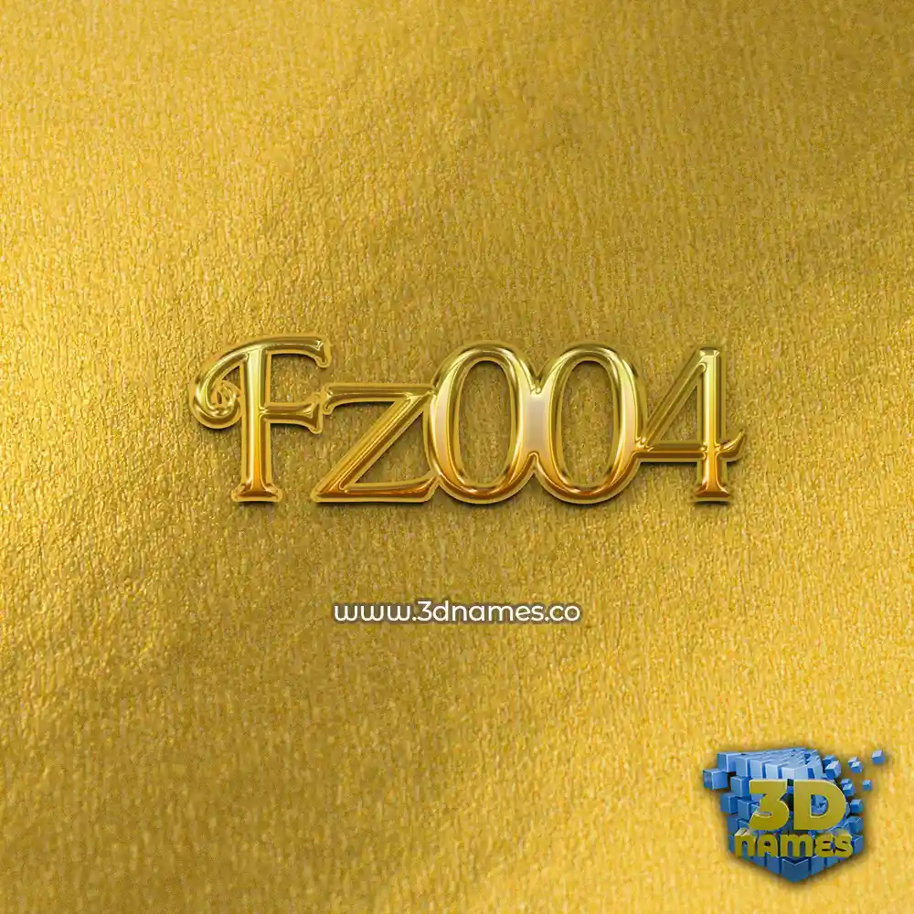 fz004 in All Gold style - 3D name wallpaper