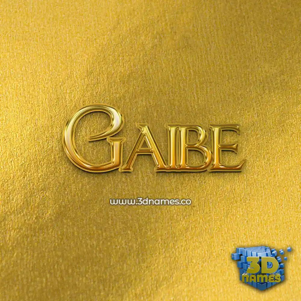 gaibe in All Gold style - 3D name wallpaper