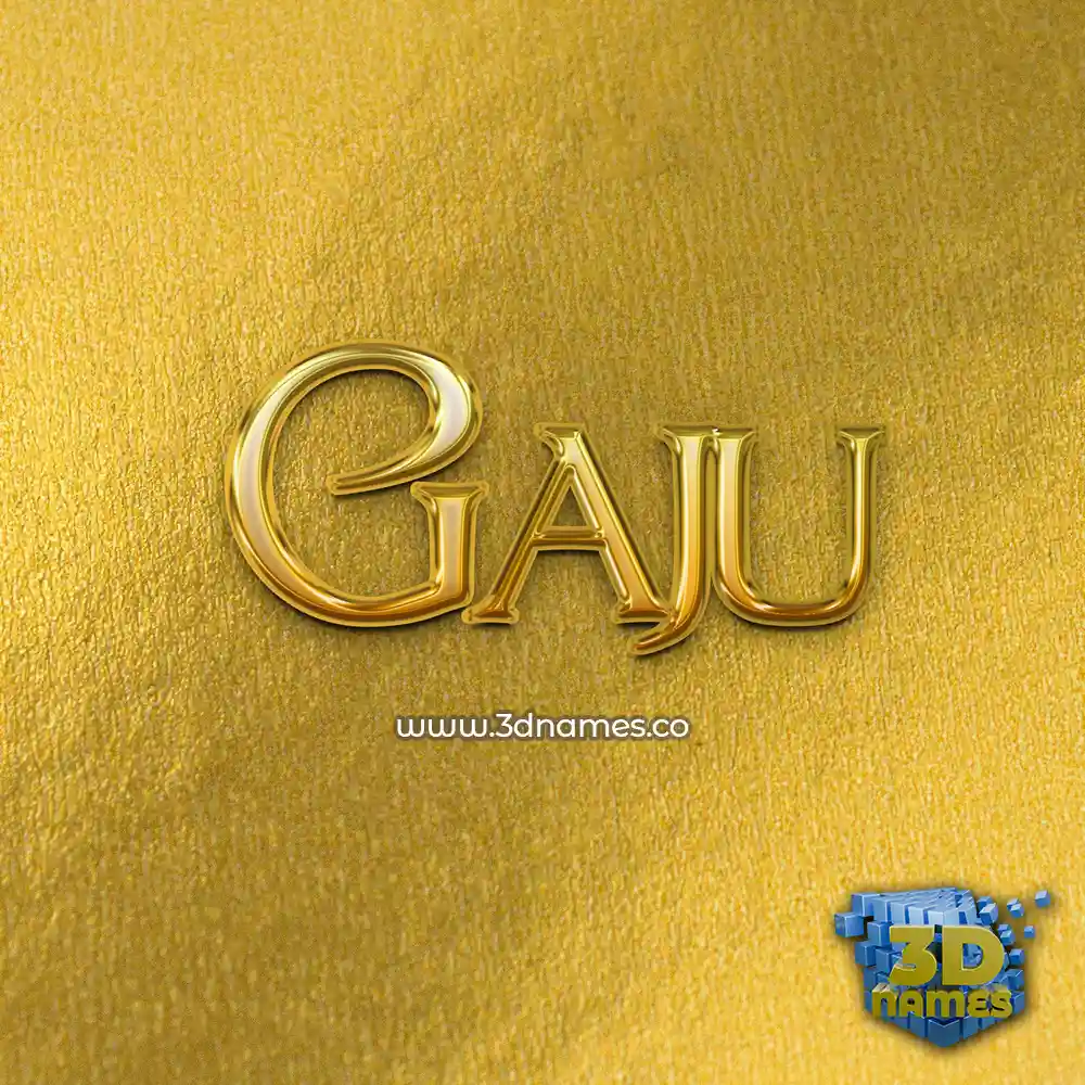 gaju in All Gold style - 3D name wallpaper
