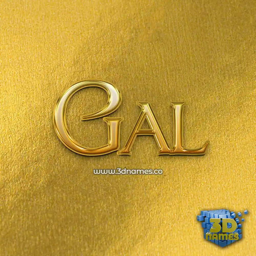 gal in All Gold style - 3D name wallpaper
