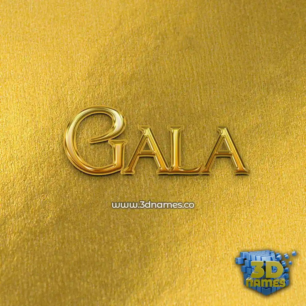 gala in All Gold style - 3D name wallpaper