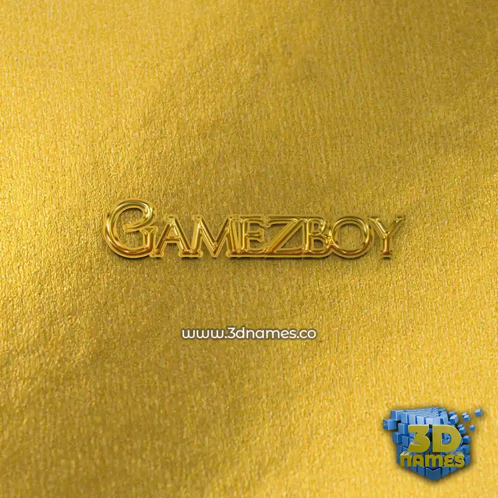 gamezboy in All Gold style - 3D name wallpaper