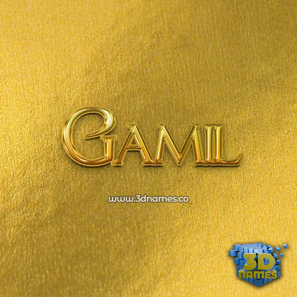 gamil in All Gold style - 3D name wallpaper