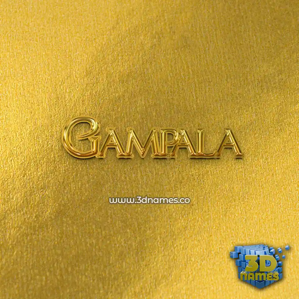 gampala in All Gold style - 3D name wallpaper