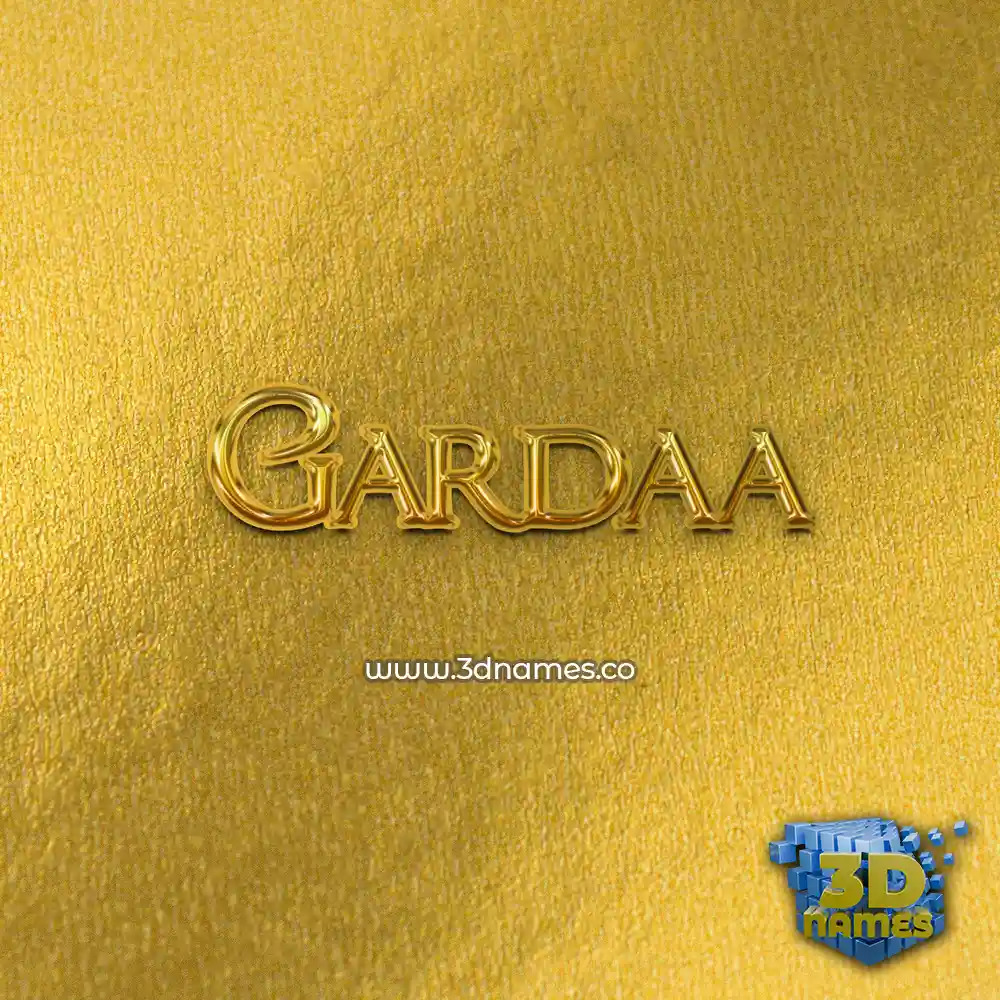 gardaa in All Gold style - 3D name wallpaper