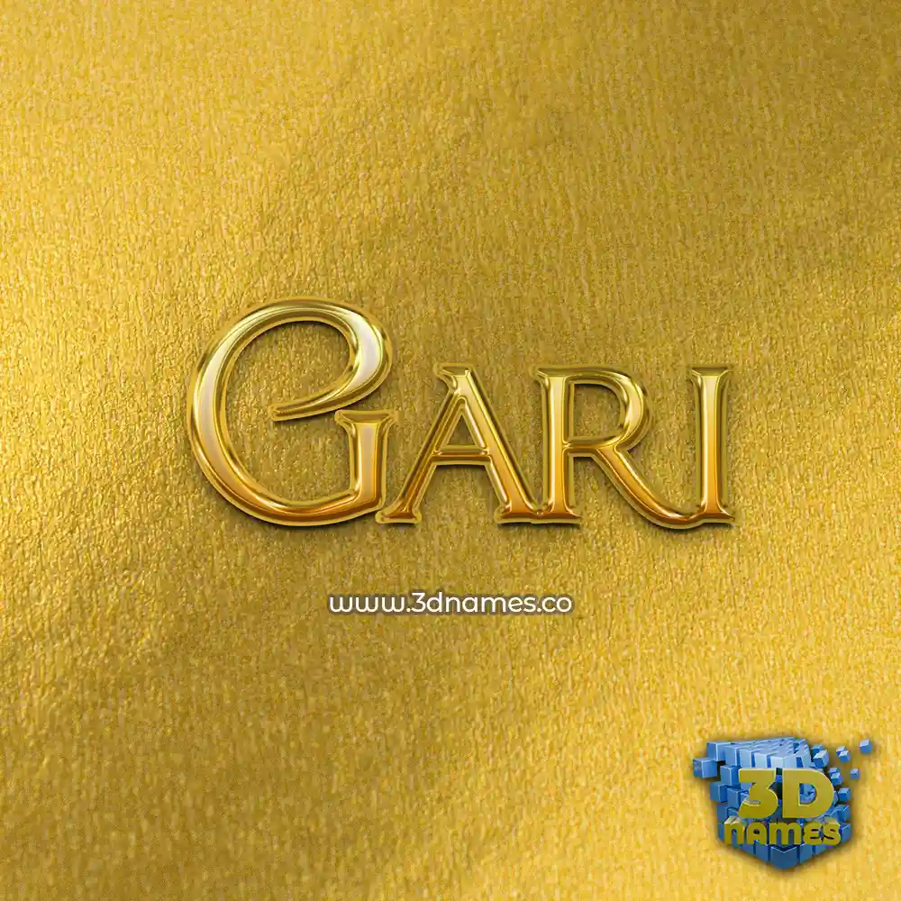 gari in All Gold style - 3D name wallpaper