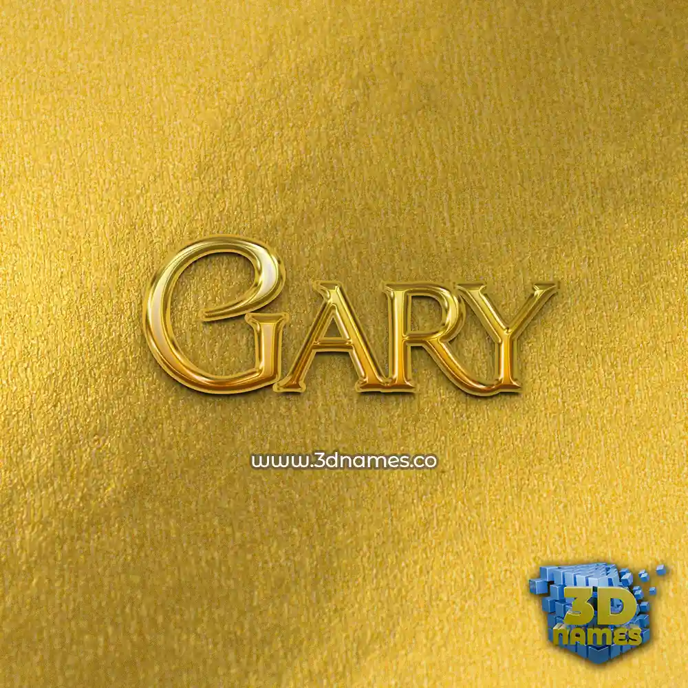gary in All Gold style - 3D name wallpaper