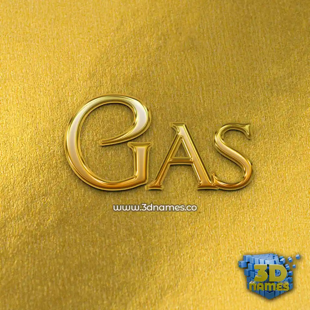 gas in All Gold style - 3D name wallpaper
