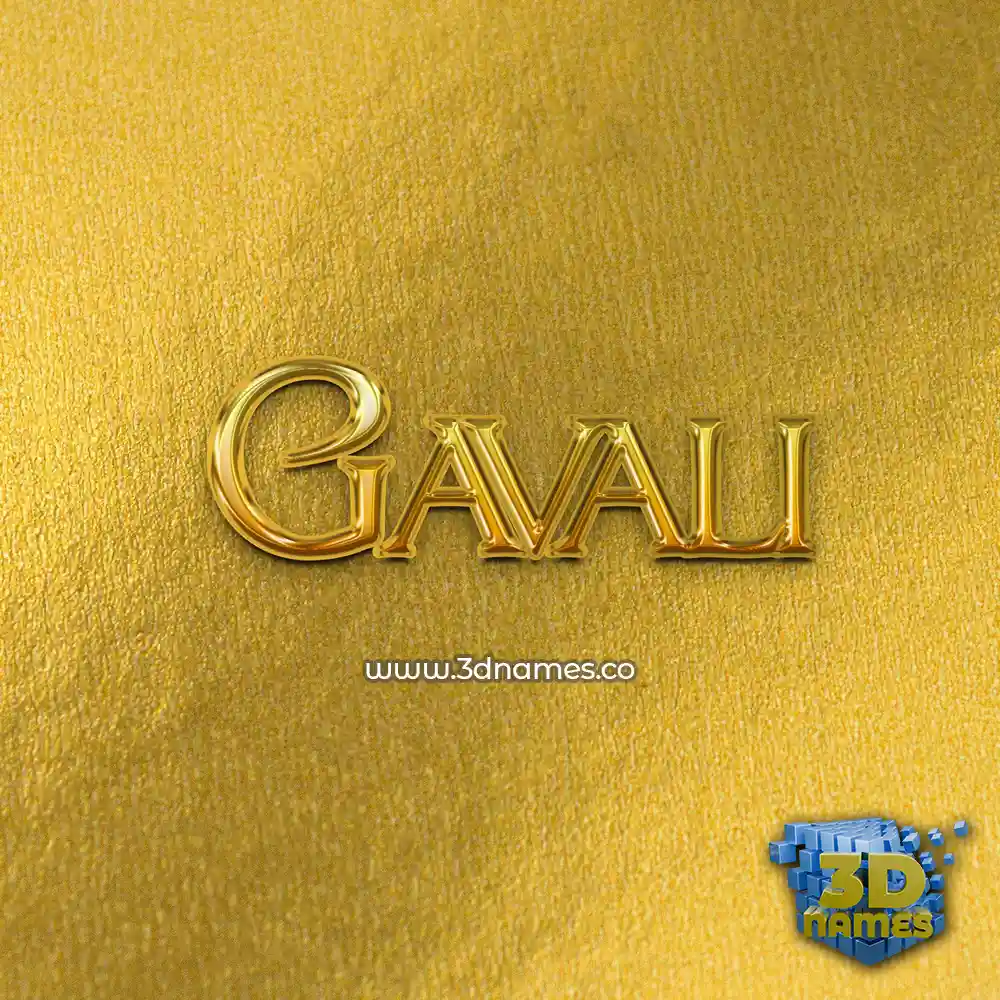 gavali in All Gold style - 3D name wallpaper