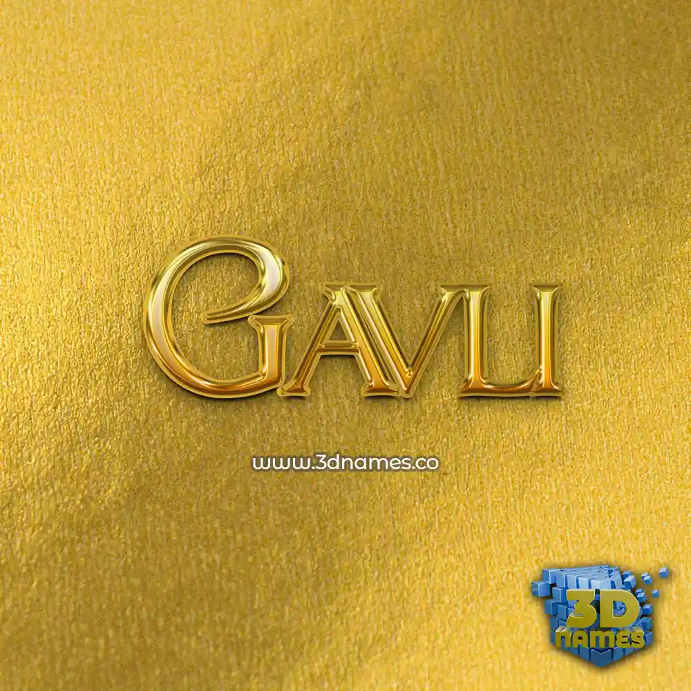 gavli in All Gold style - 3D name wallpaper
