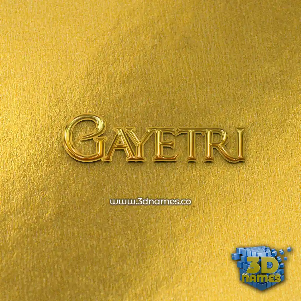 gayetri in All Gold style - 3D name wallpaper