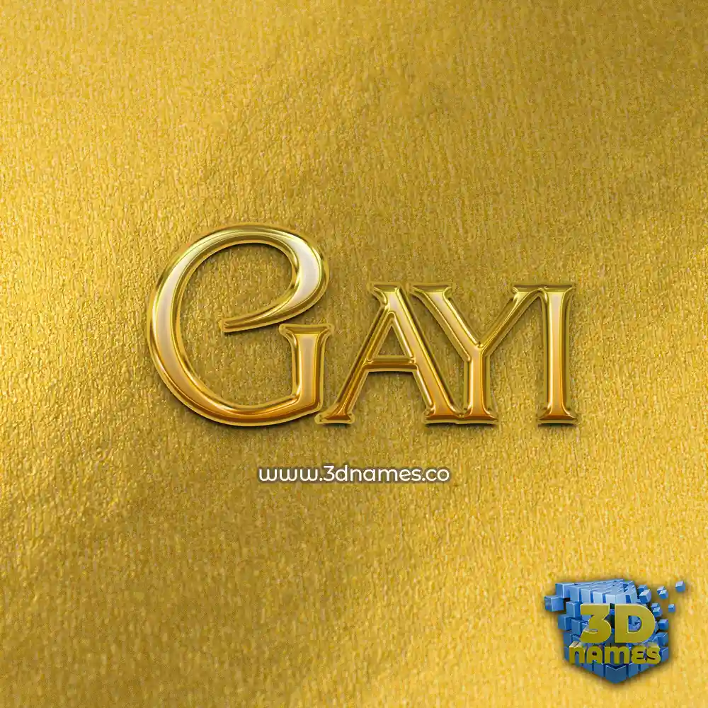 gayi in All Gold style - 3D name wallpaper