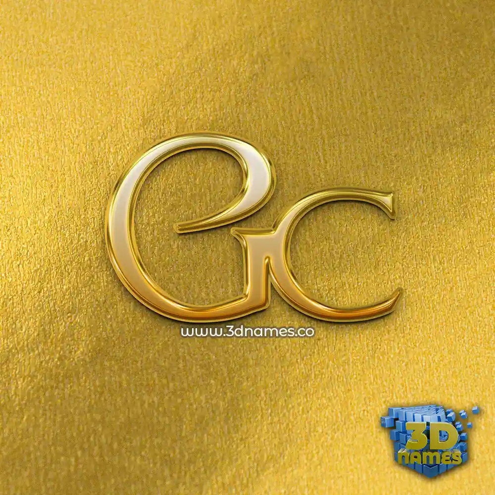 gc in All Gold style - 3D name wallpaper