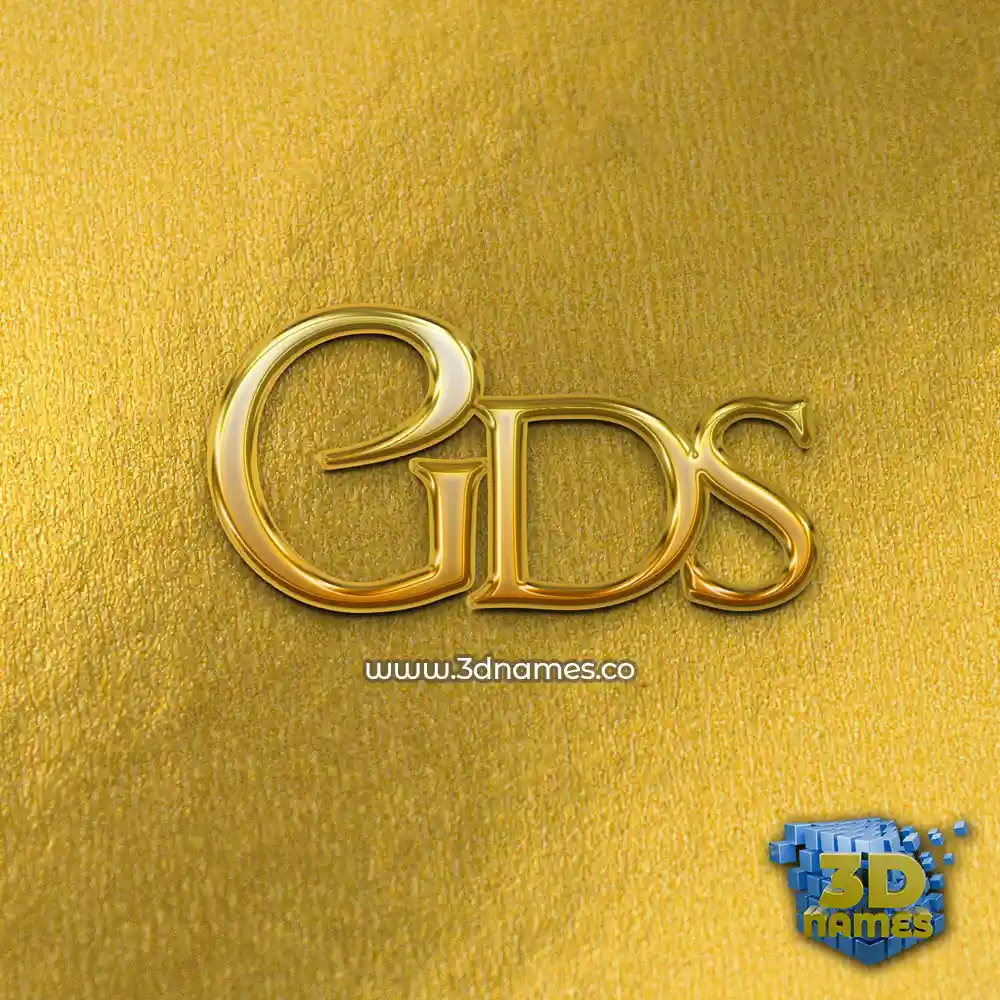 gds in All Gold style - 3D name wallpaper