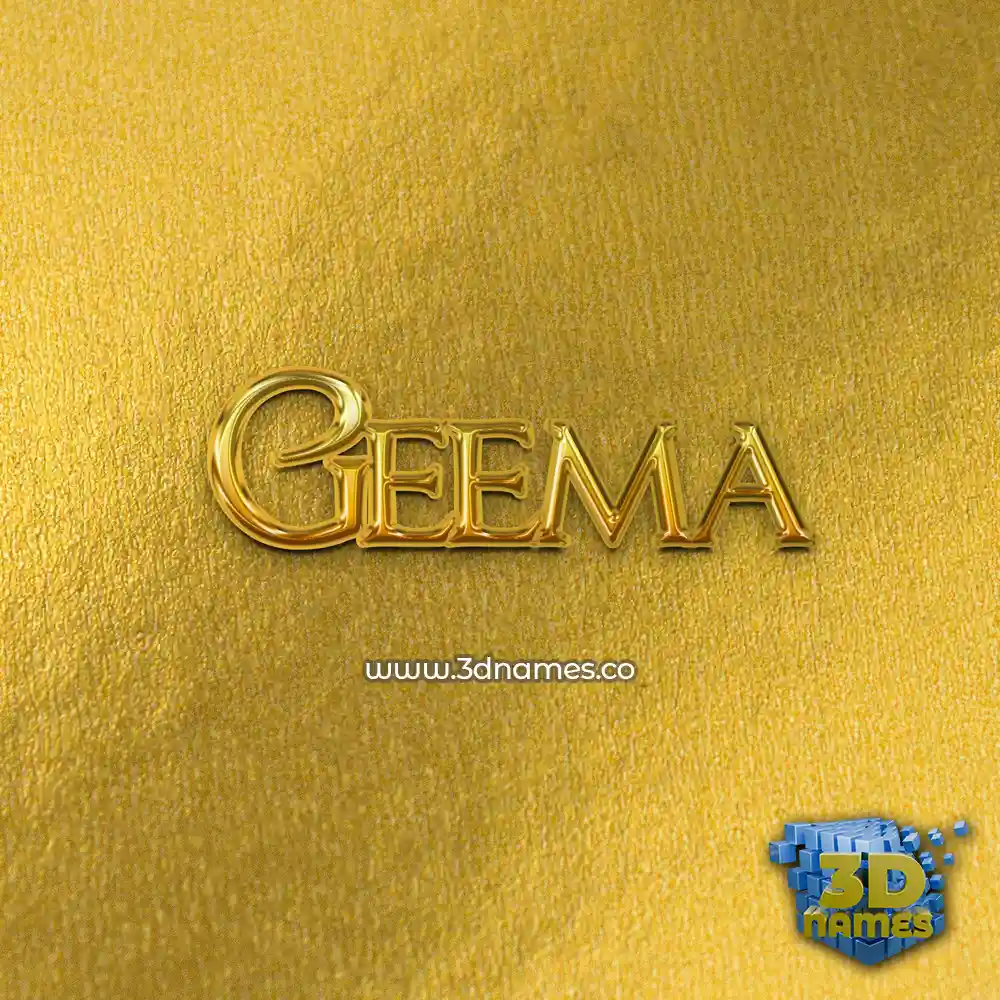 geema in All Gold style - 3D name wallpaper