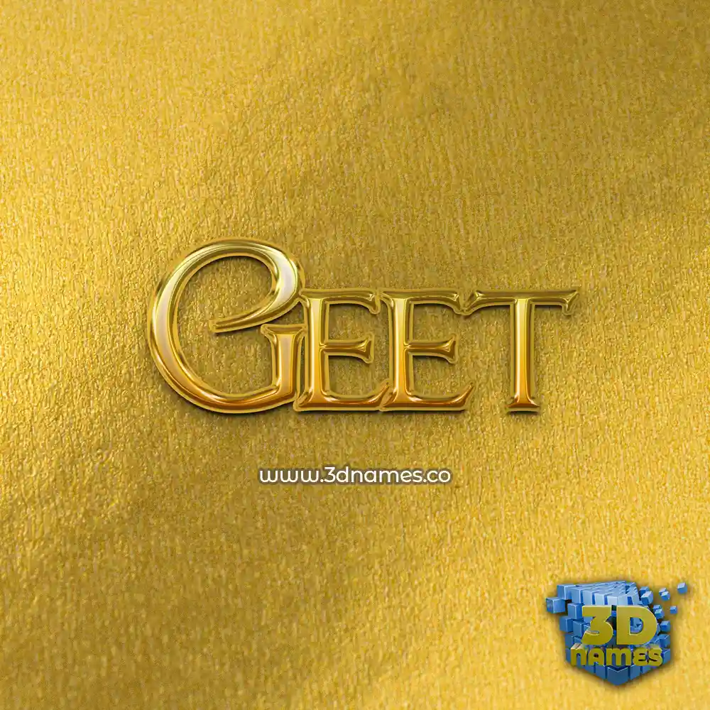 geet in All Gold style - 3D name wallpaper