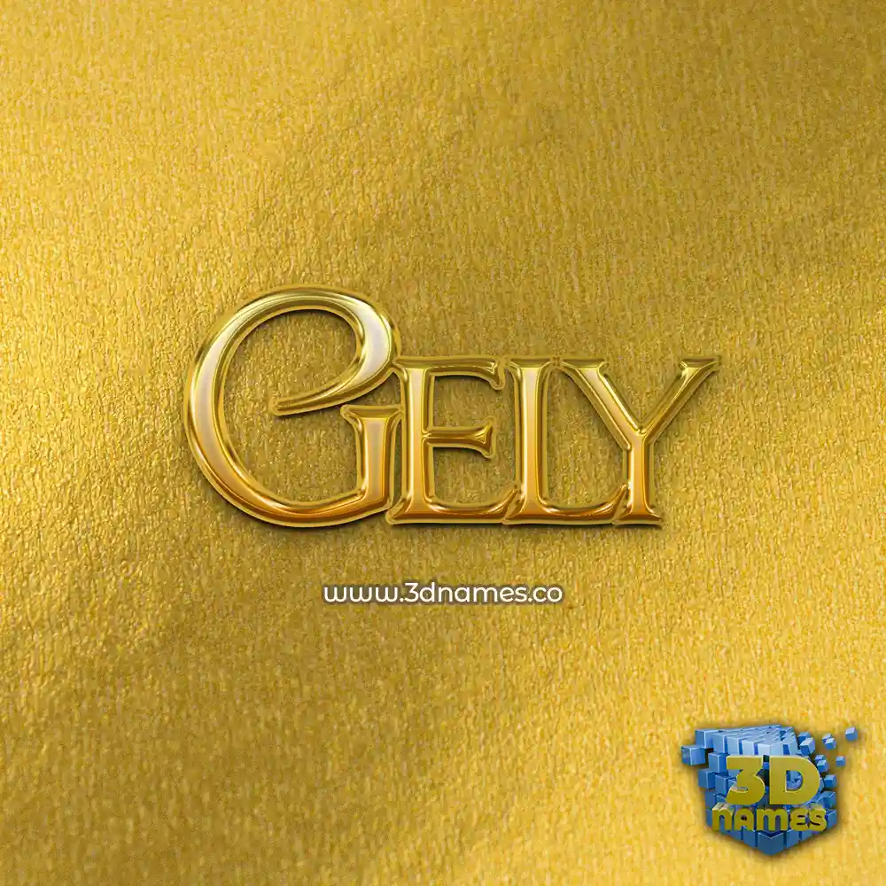 gely in All Gold style - 3D name wallpaper