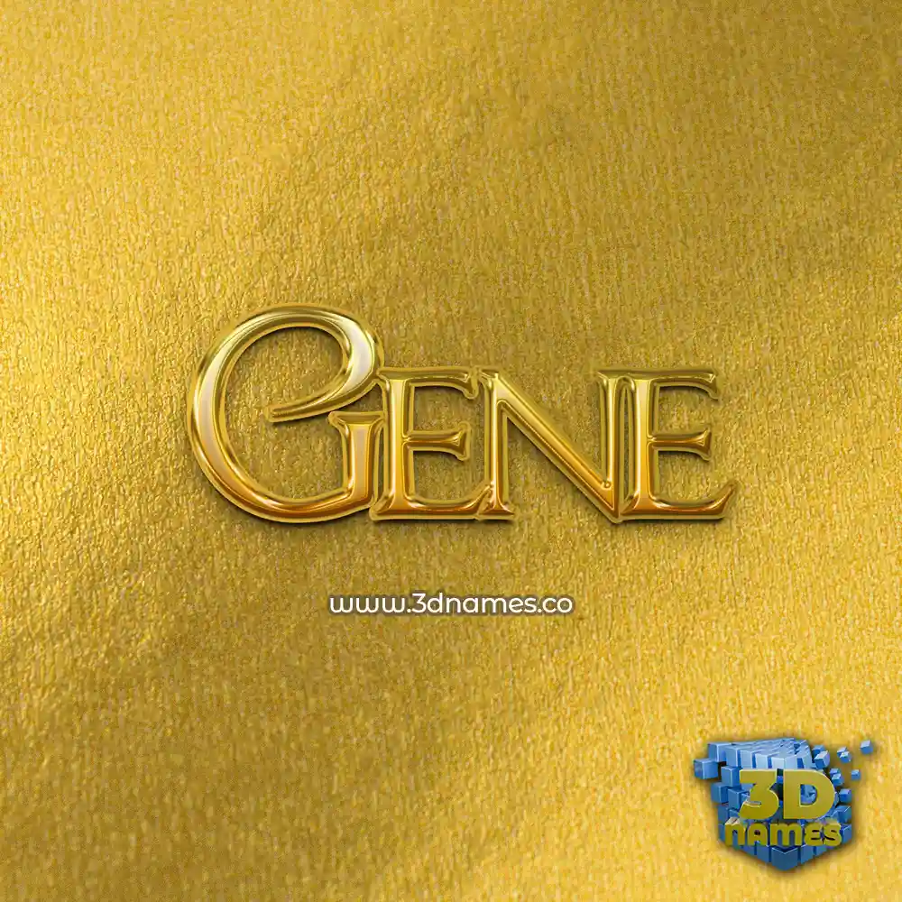 gene in All Gold style - 3D name wallpaper