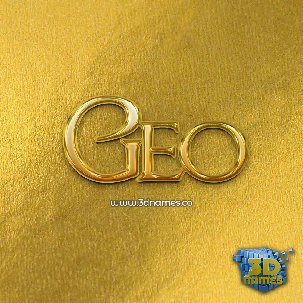 geo in All Gold style - 3D name wallpaper