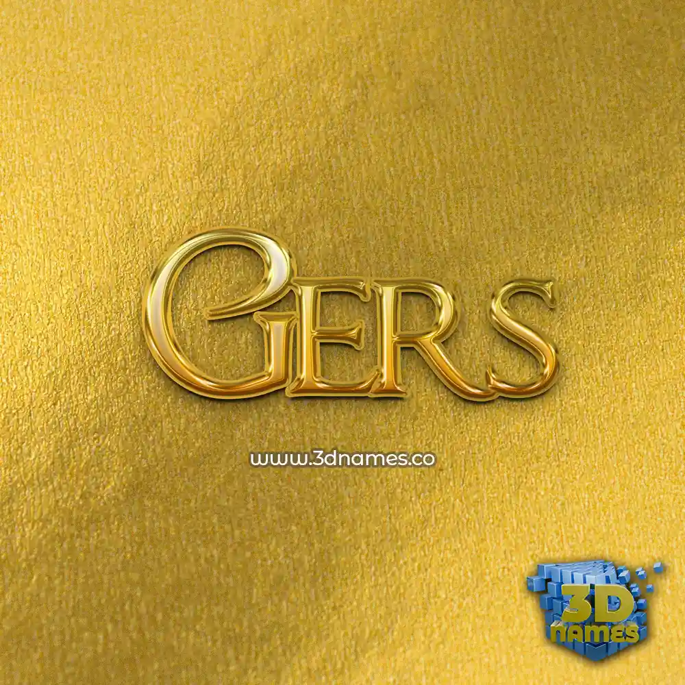 gers in All Gold style - 3D name wallpaper