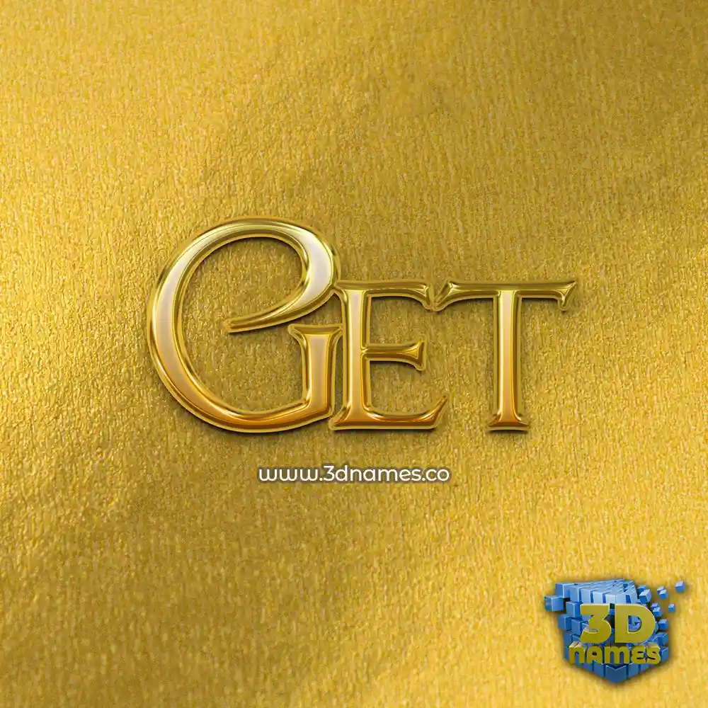 get in All Gold style - 3D name wallpaper