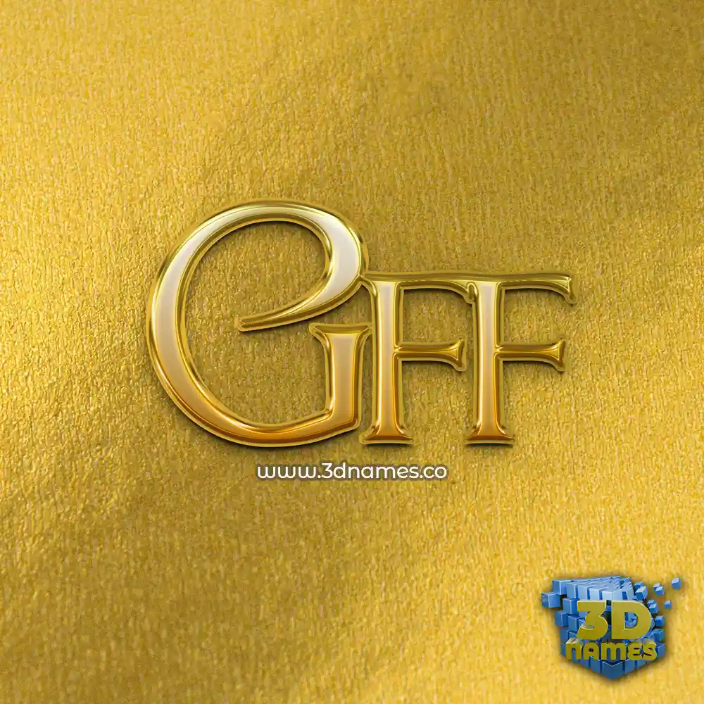 gff in All Gold style - 3D name wallpaper