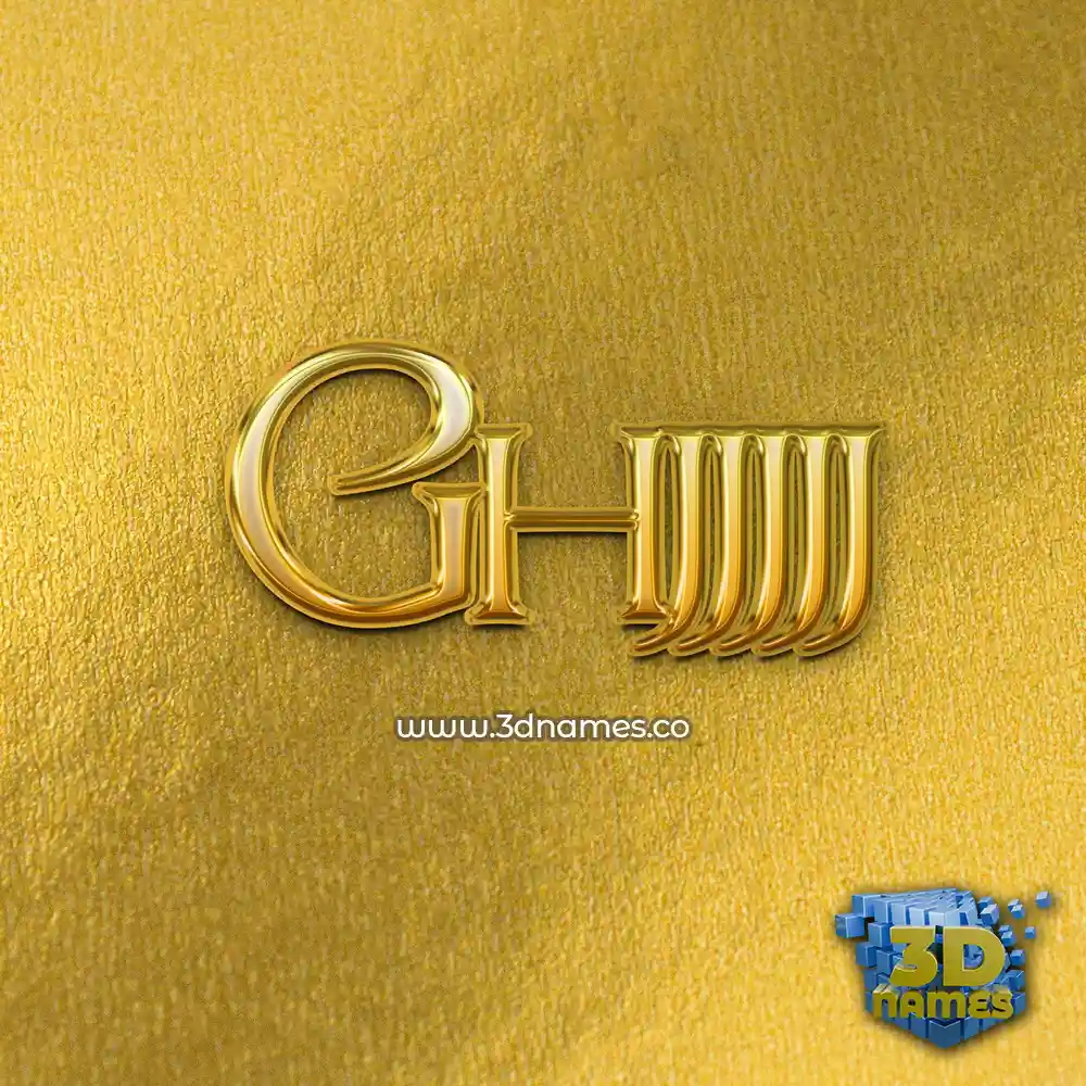 ghjjjjj in All Gold style - 3D name wallpaper