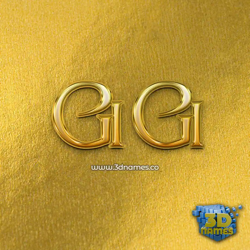 gi gi in All Gold style - 3D name wallpaper