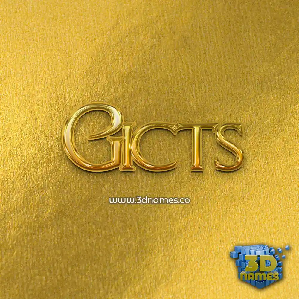 gicts in All Gold style - 3D name wallpaper