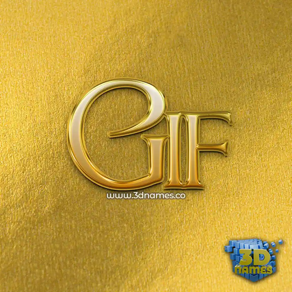 gif in All Gold style - 3D name wallpaper