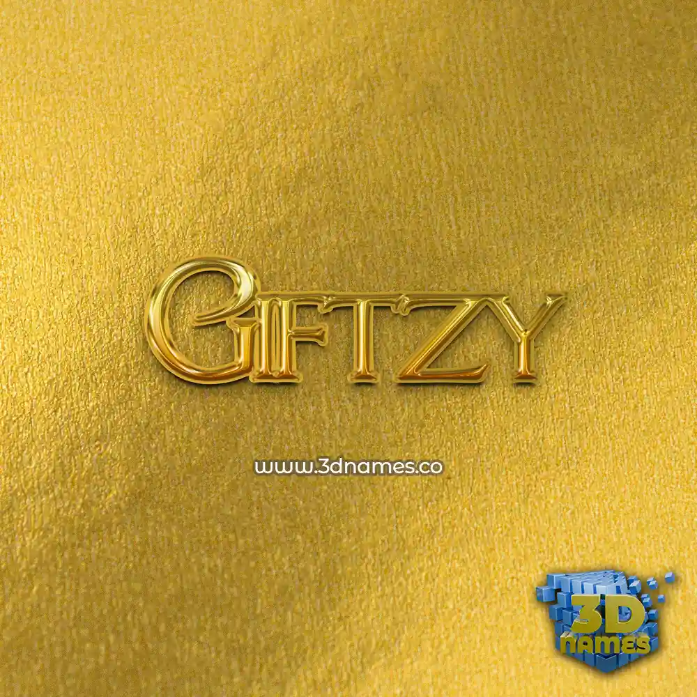 giftzy in All Gold style - 3D name wallpaper