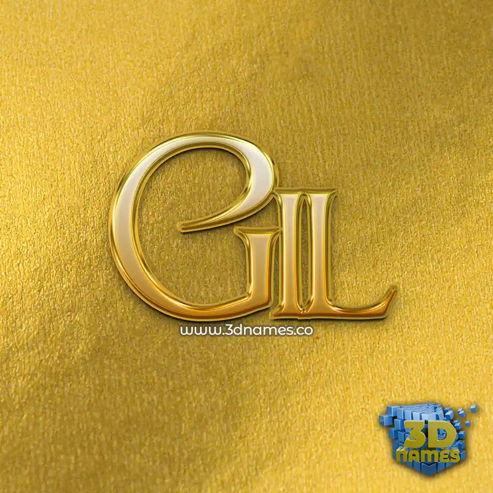 gil in All Gold style - 3D name wallpaper