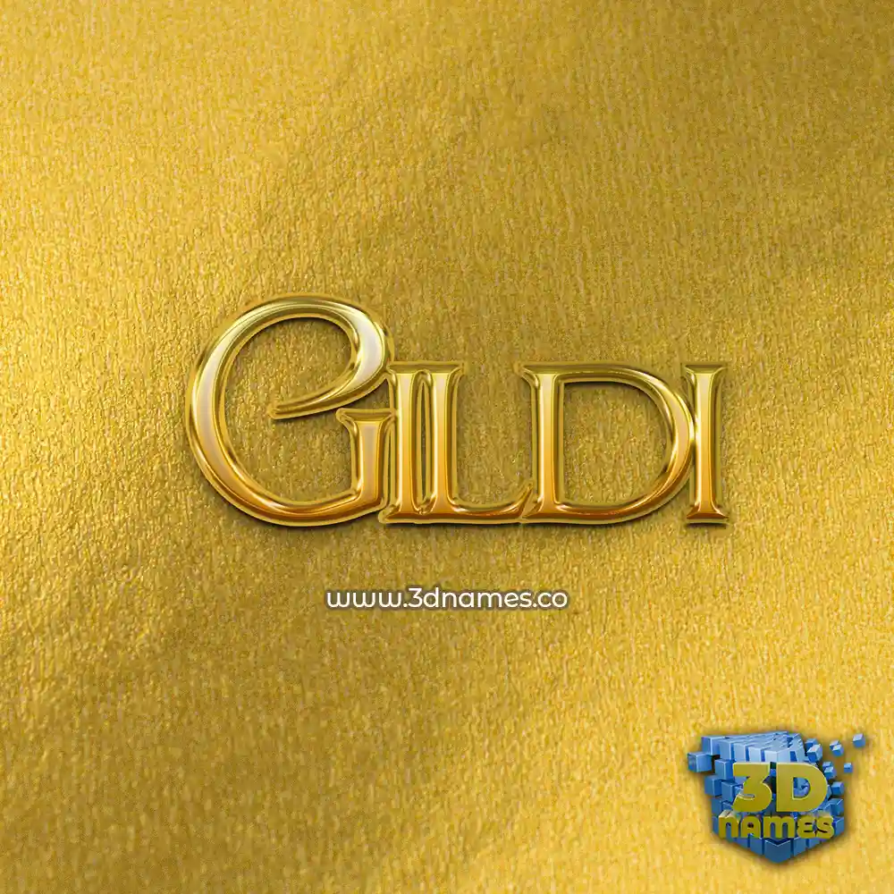 gildi in All Gold style - 3D name wallpaper