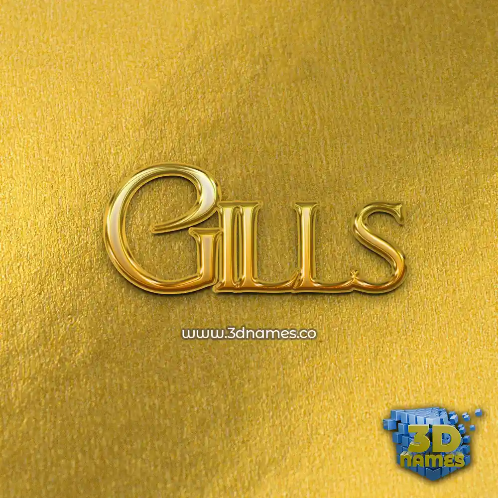 gills in All Gold style - 3D name wallpaper