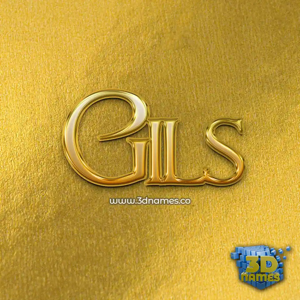 gils in All Gold style - 3D name wallpaper