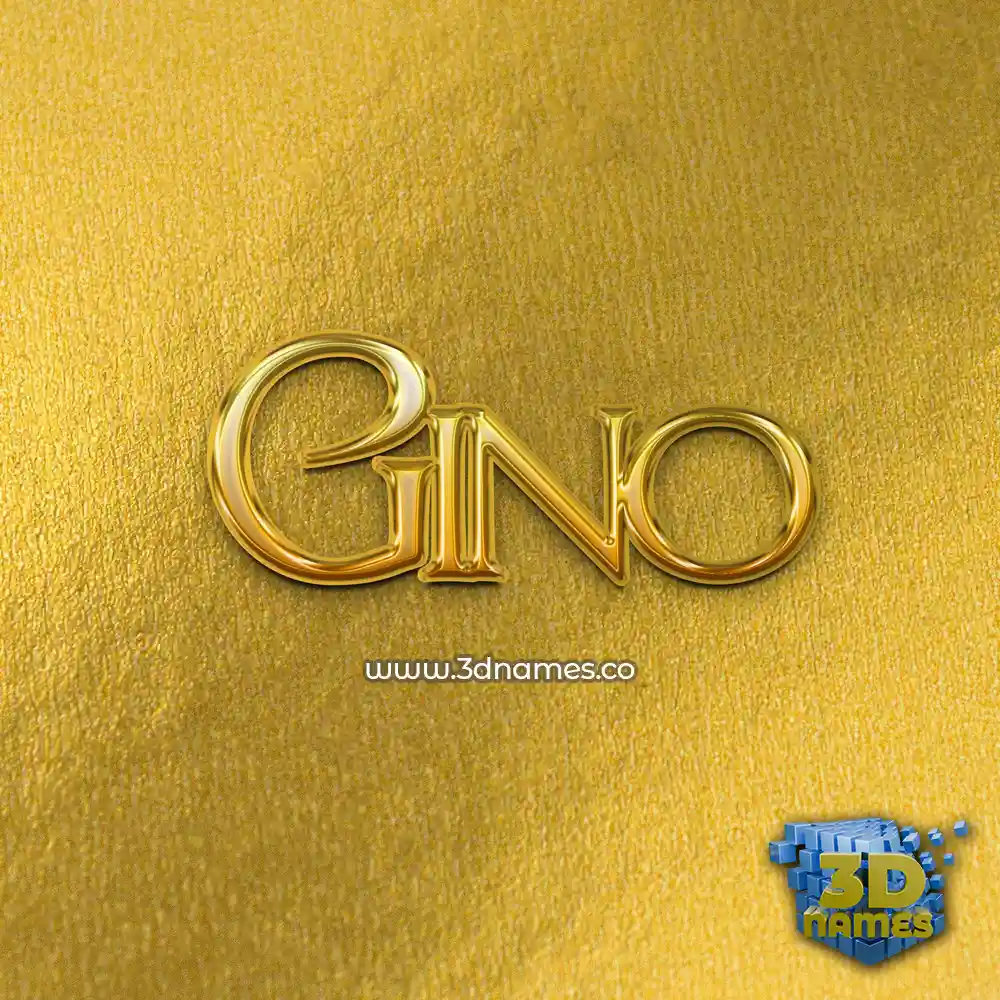 gino in All Gold style - 3D name wallpaper