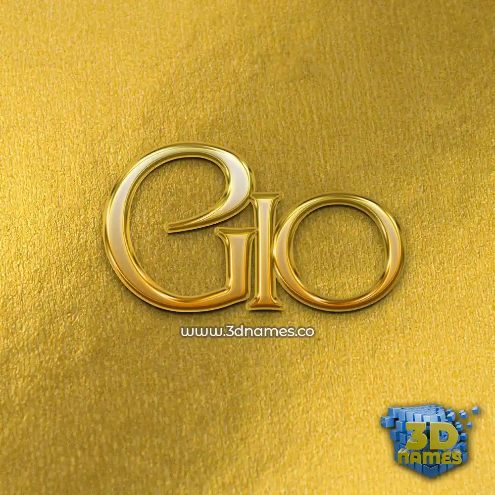 gio in All Gold style - 3D name wallpaper