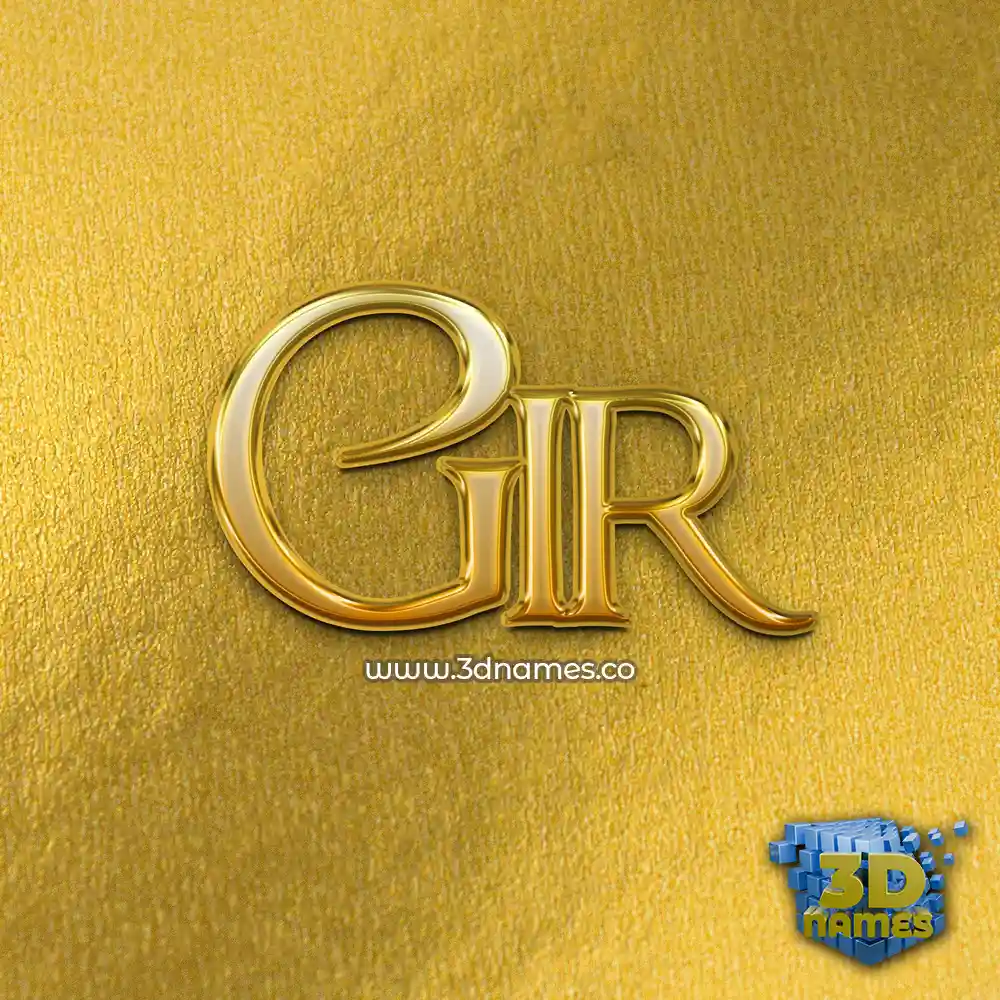 gir in All Gold style - 3D name wallpaper