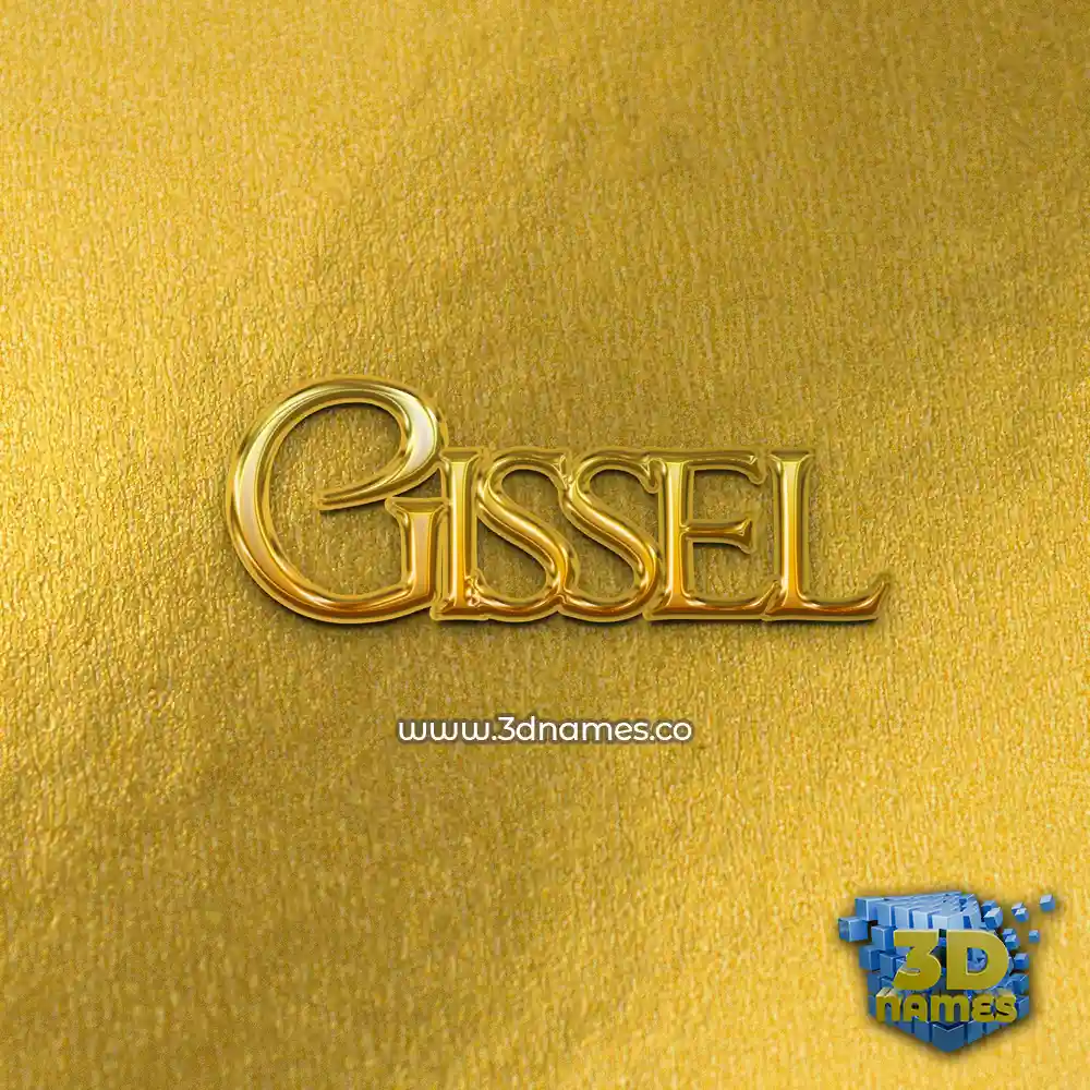 gissel in All Gold style - 3D name wallpaper