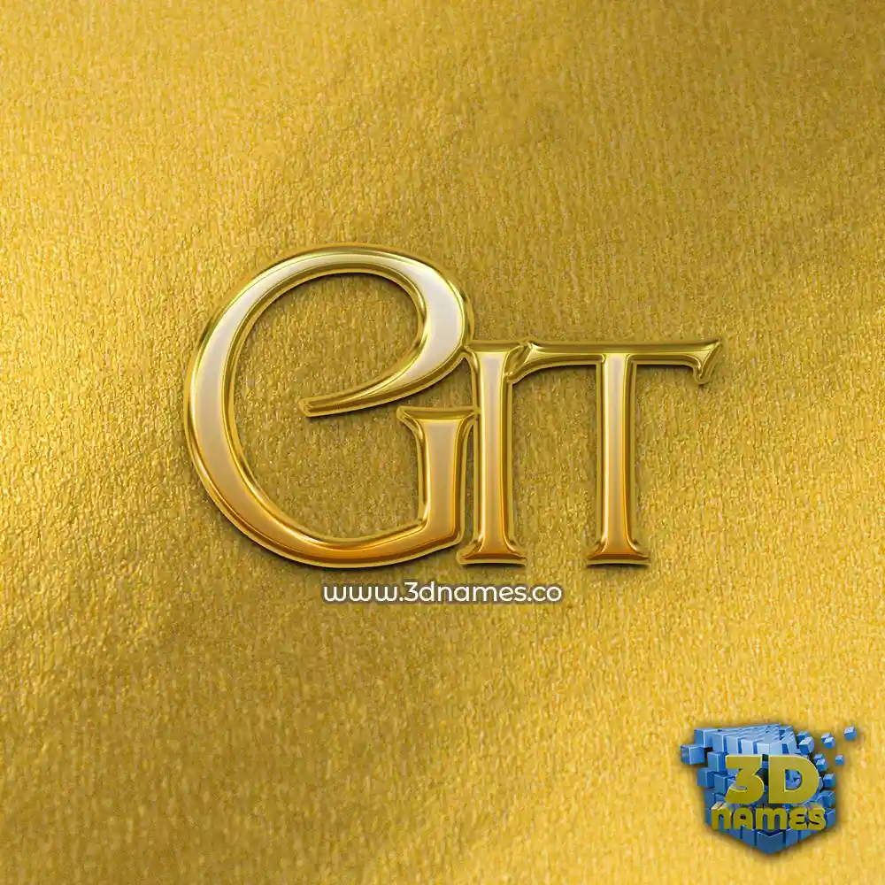 git in All Gold style - 3D name wallpaper