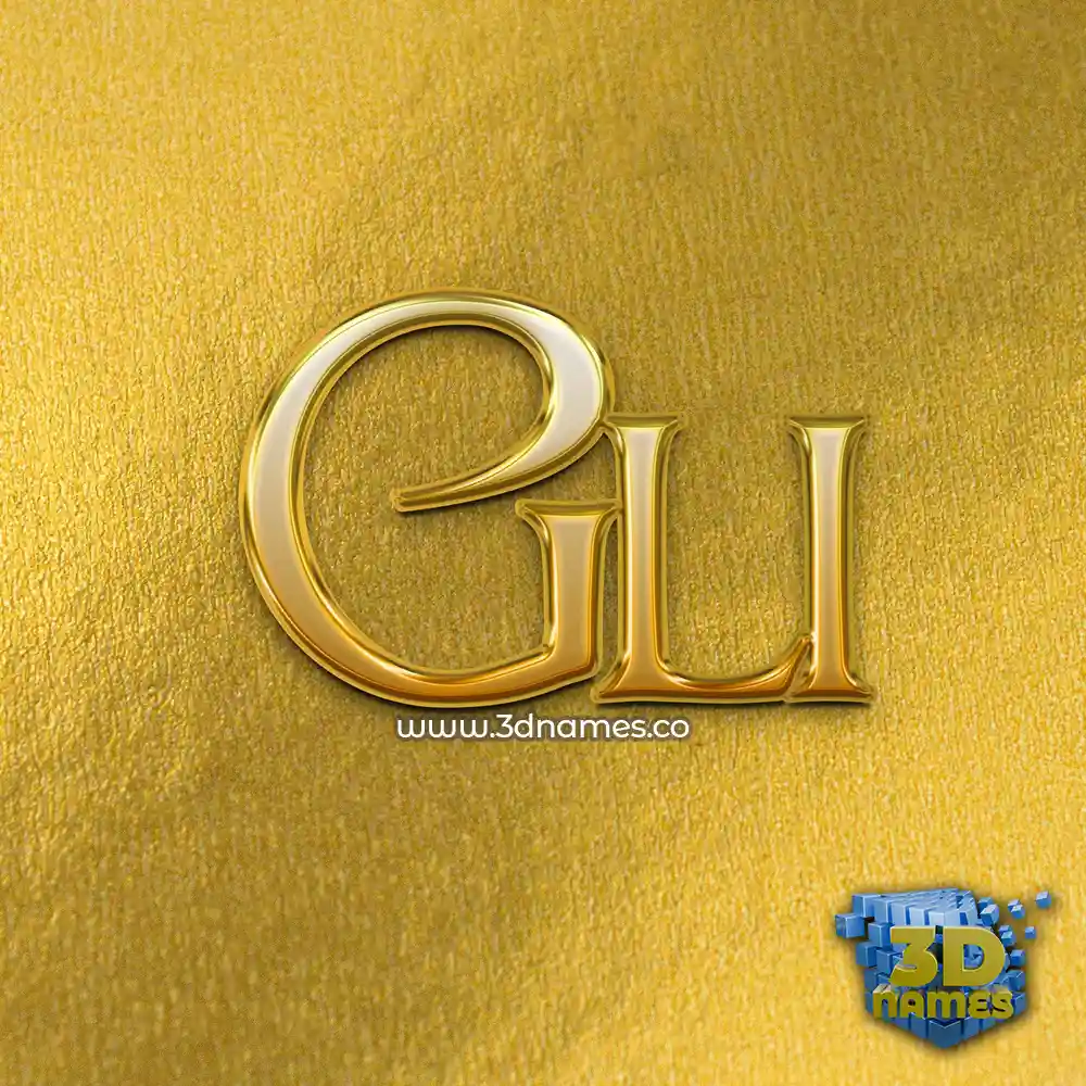 gli in All Gold style - 3D name wallpaper
