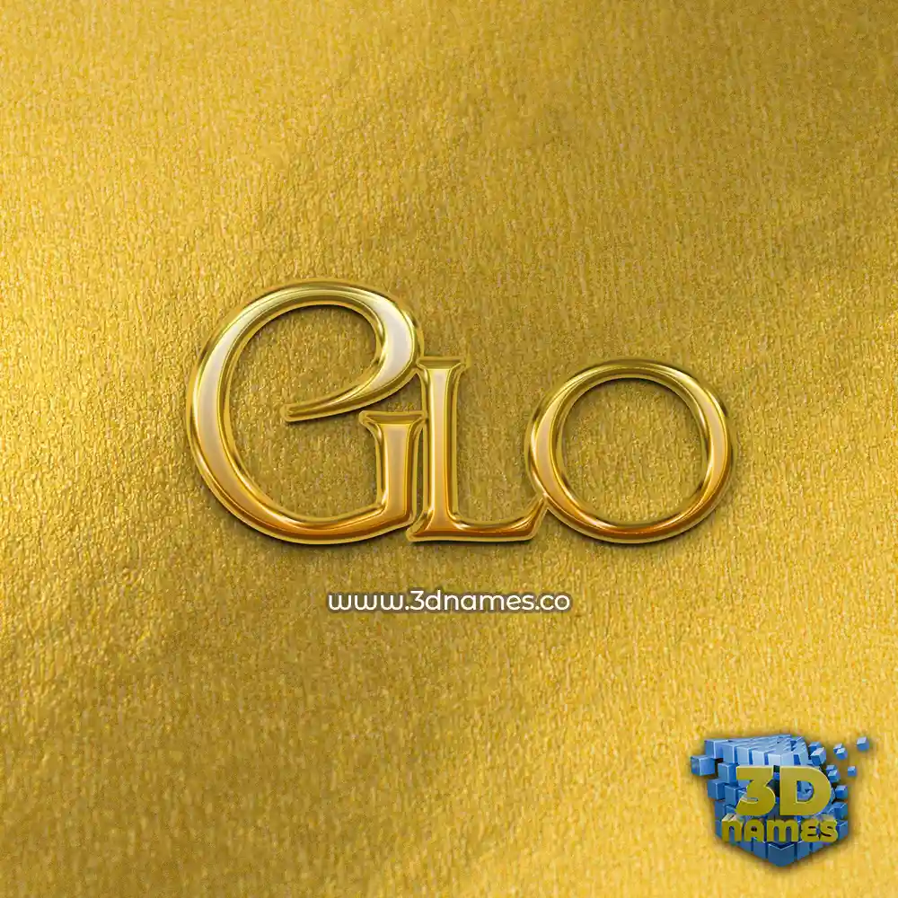 glo in All Gold style - 3D name wallpaper