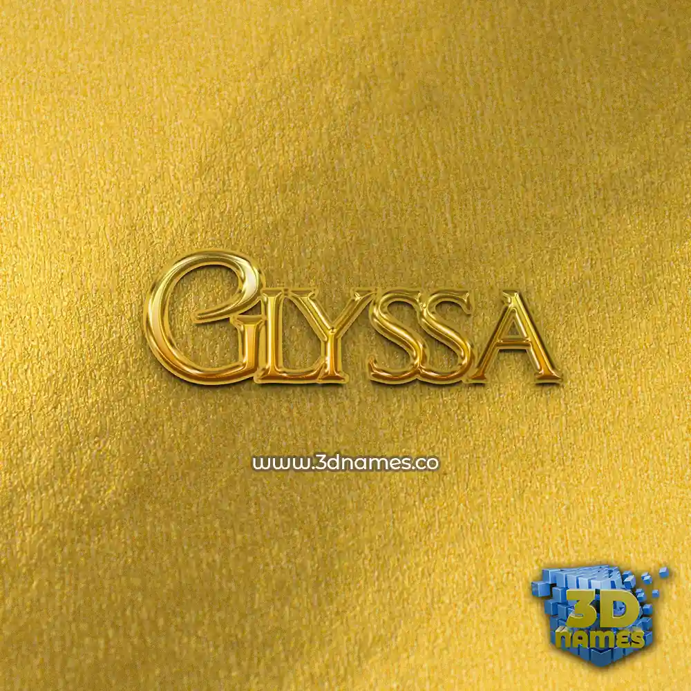 glyssa in All Gold style - 3D name wallpaper