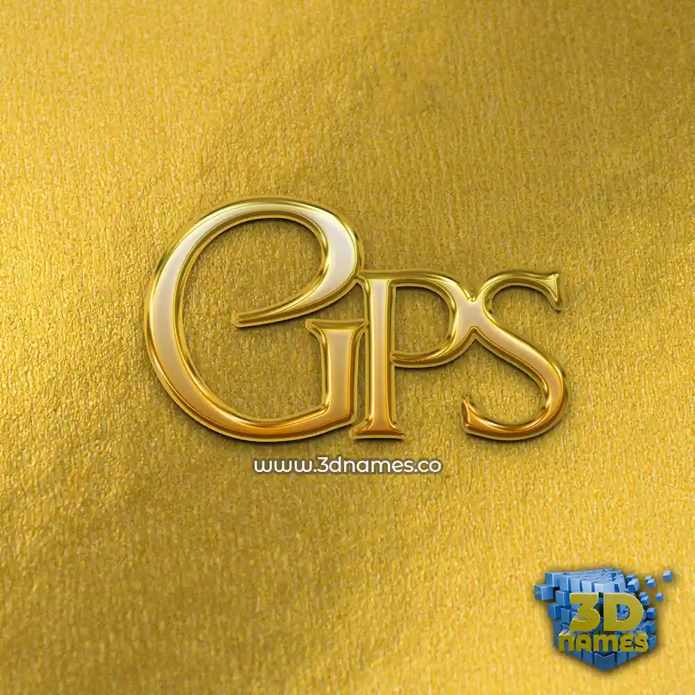 gps in All Gold style - 3D name wallpaper